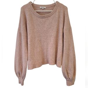 Madewell Alpaca Wool Cozy Blend Gladwell Balloon-Sleeve Pullover Sweater